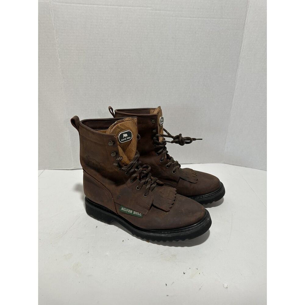 Silver Bull Mens Work boots leather waterproof oil resistance Sz men 8.5 - w 9.5 - Picture 2 of 11